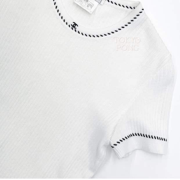 샤넬 96p 코코 스티치 니트 반팔