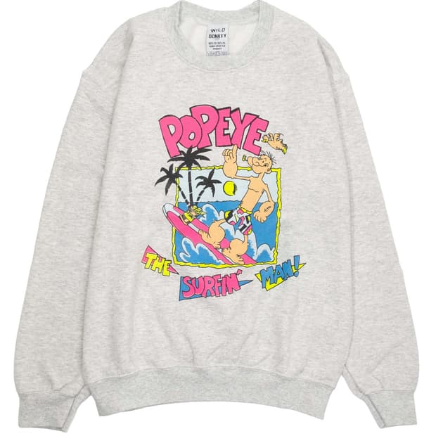 와일드 동키/뽀빠이 스웻셔츠/L(100-105)/새제품