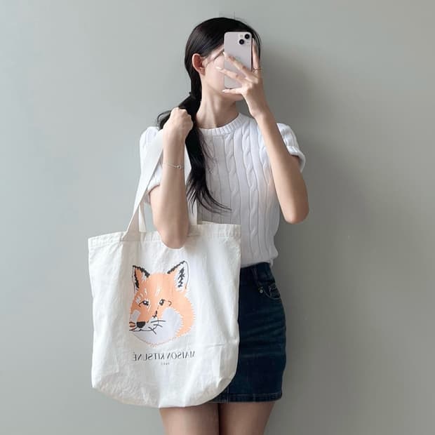 메종키츠네 토트백