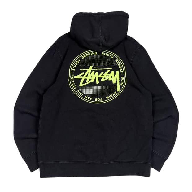 스투시 블랙컬러 빅로고 후드티