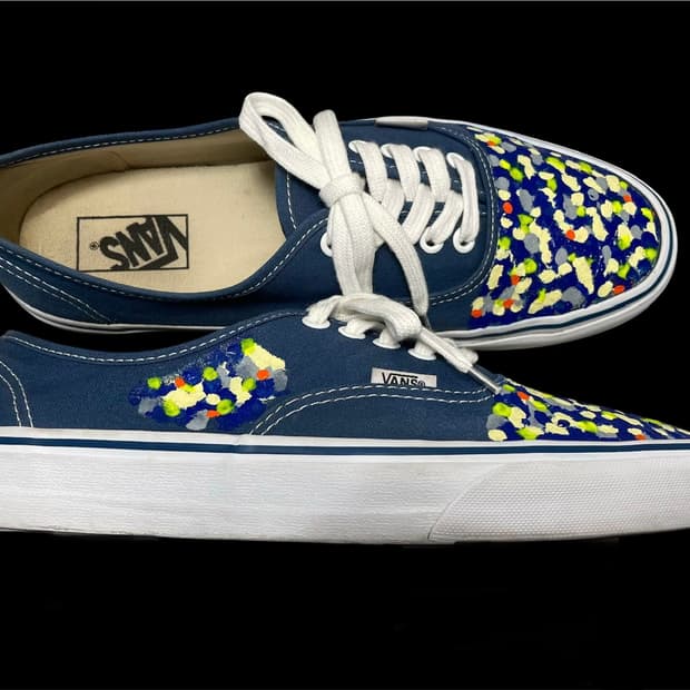 반스 어센틱 사이즈 285 네이비컬러(반스 커스텀)