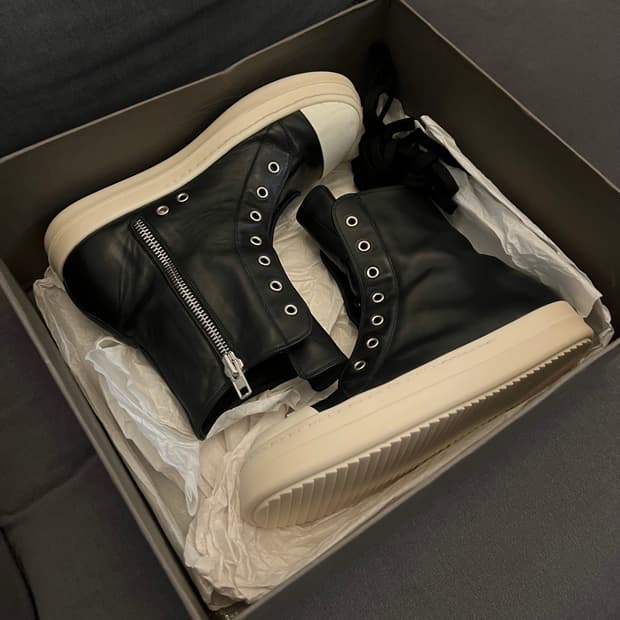 Rick Owen’s Lpo 레더 하이탑 42 