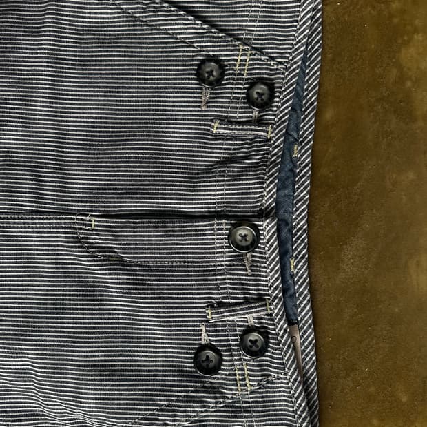 button point cotton skirt