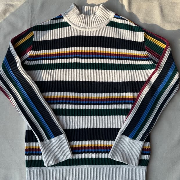 타미힐피거 모크넥 니트 스웨터 S