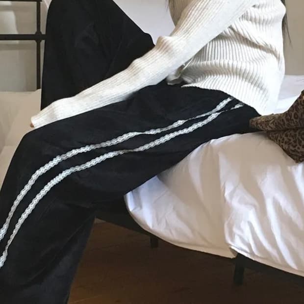 에이블리 레이스벨벳팬츠 