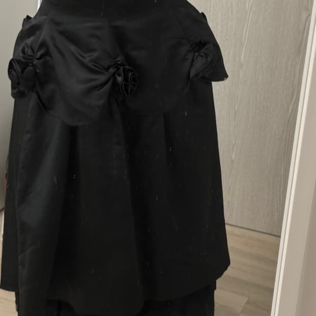 빈티지 페어리 아카이브 르네상스 블랙 스커트 큐빈 파우닝