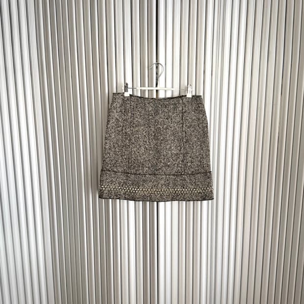 miumiu wool skirt