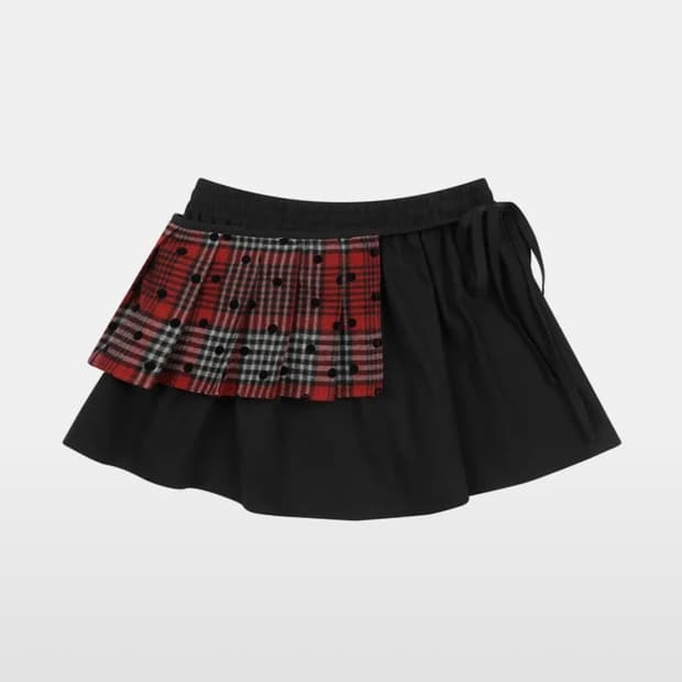 오헤시오 체크 투웨이 미니스커트