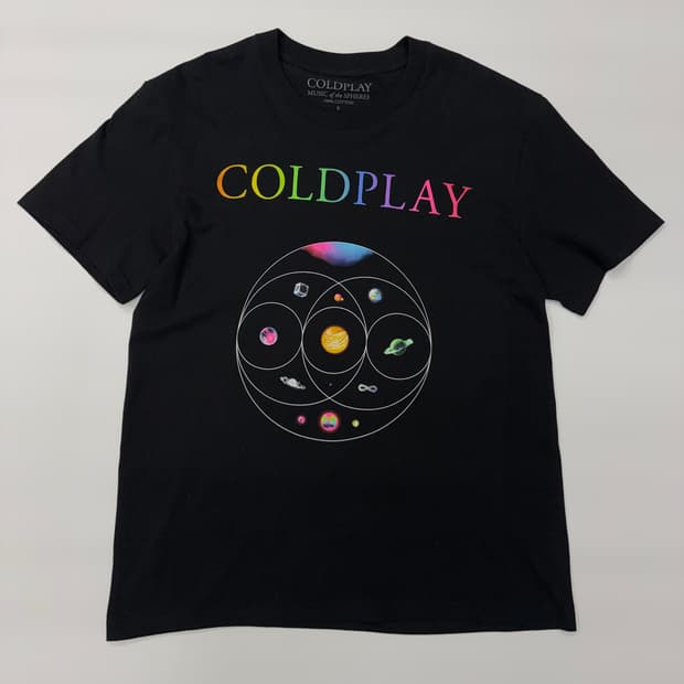 COLDPLAY 콜드플레이 월드투어 락 밴드 반팔티