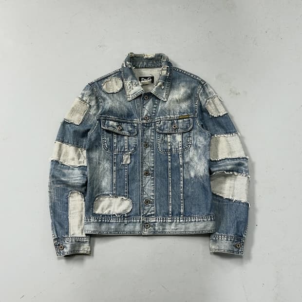 돌체앤가바나 디스트레스드 데님 자켓