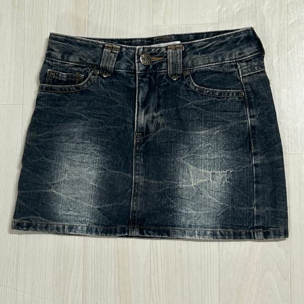 Colza y2k 크랙데미지 데님스커트 