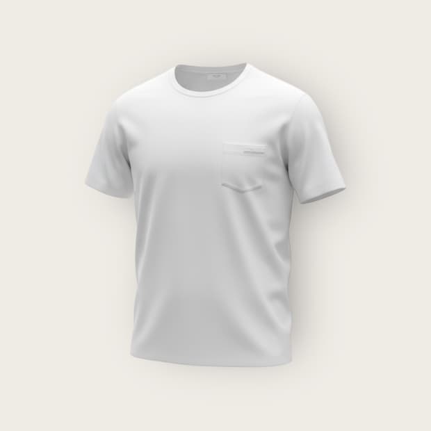 XL/ 프라다 포켓 자수로고 라운드 반팔