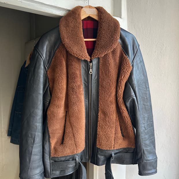 90‘s 빈티지 그리즐리 가죽자켓