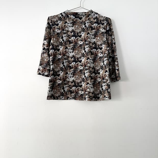 Flower polka pattern midi top