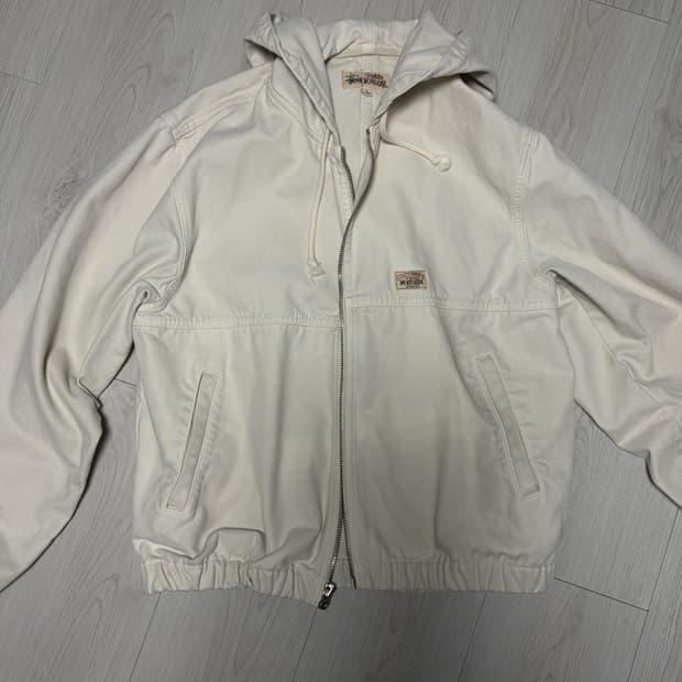 스투시 언라인드 캔버스 워크 자켓 빈티지 내츄럴 L사이즈