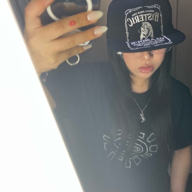 히스테릭글래머 위스키 캡 블랙