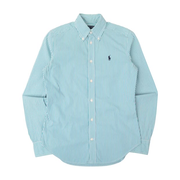 랄프로렌 민트 코튼 스트라이프 셔츠