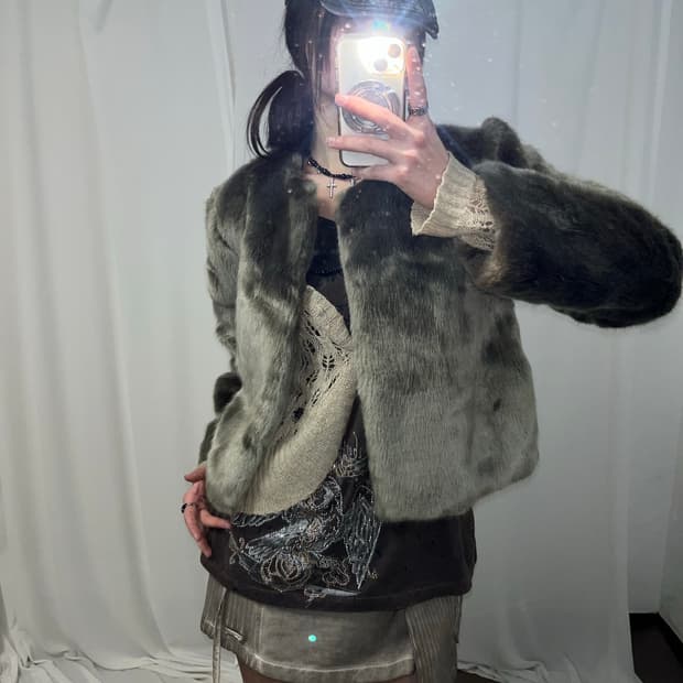 쉬머 골드 에코퍼 자켓