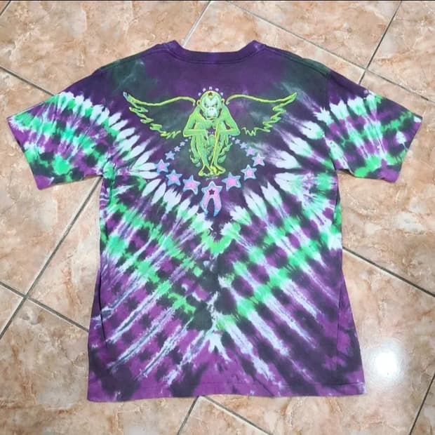 1990 aerosmith 에어로스미스 타이다이 빈티지티셔츠