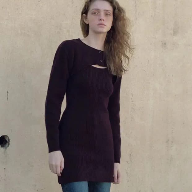 엔써이즈예스 Letter wool set 다크퍼플