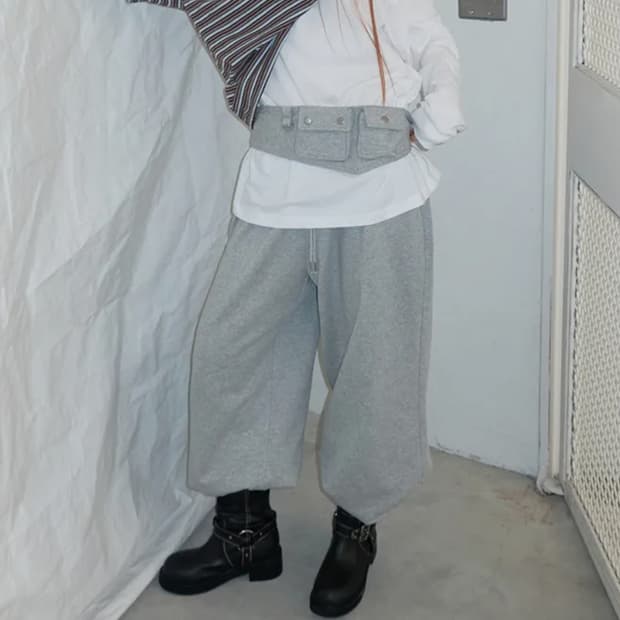 렌세 벨트세트 스웨트팬츠