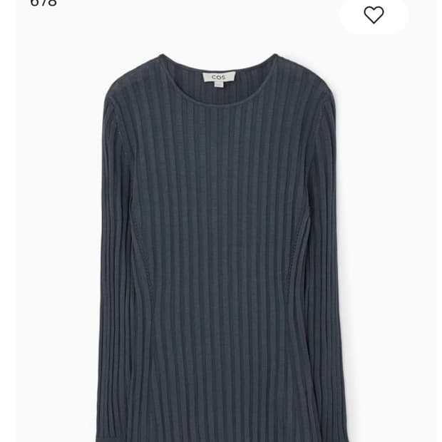 cos 리브 니트 롱 슬리브 탑