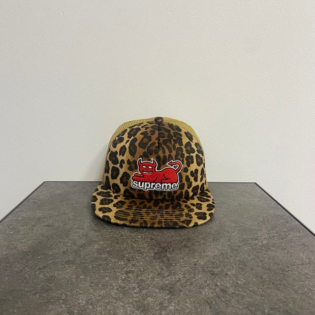 (OS) 슈프림 토이머신 볼캡 모자 레오파드