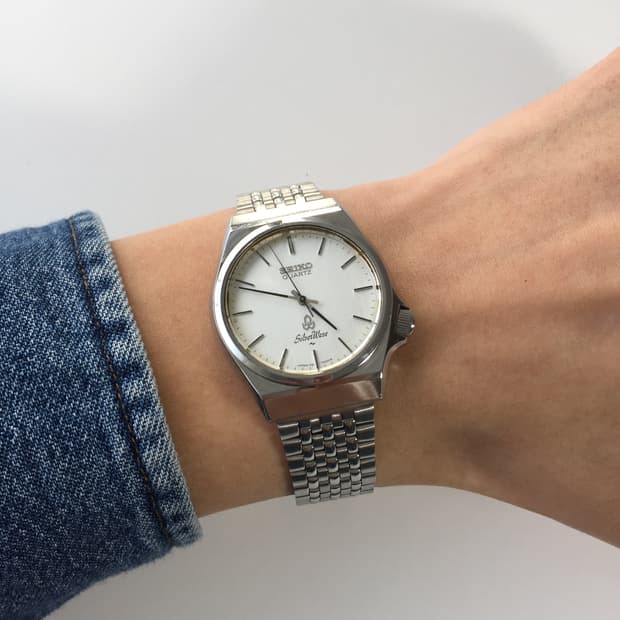 80s seiko silver wave quartz