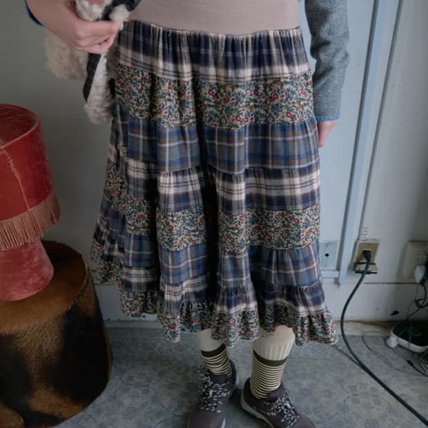 노컨텐츠 멀티웨이 튜브 스커트 베이지