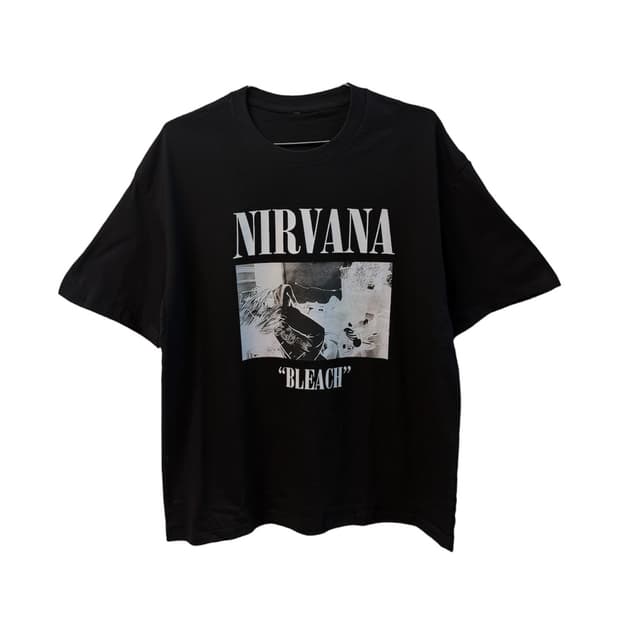 너바나 NIRVANA 레터링 프린팅 밴드티 
