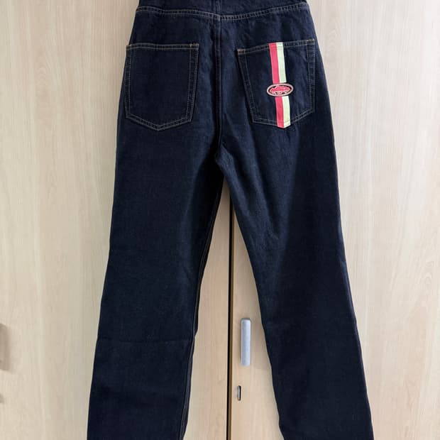 코르테이즈 듀얼 스트라이프 배기 진 팬츠