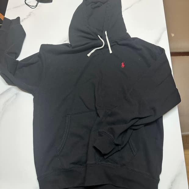 폴로 검정 후드티