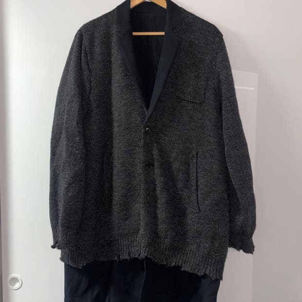 언더커버 니트레이어드 코트