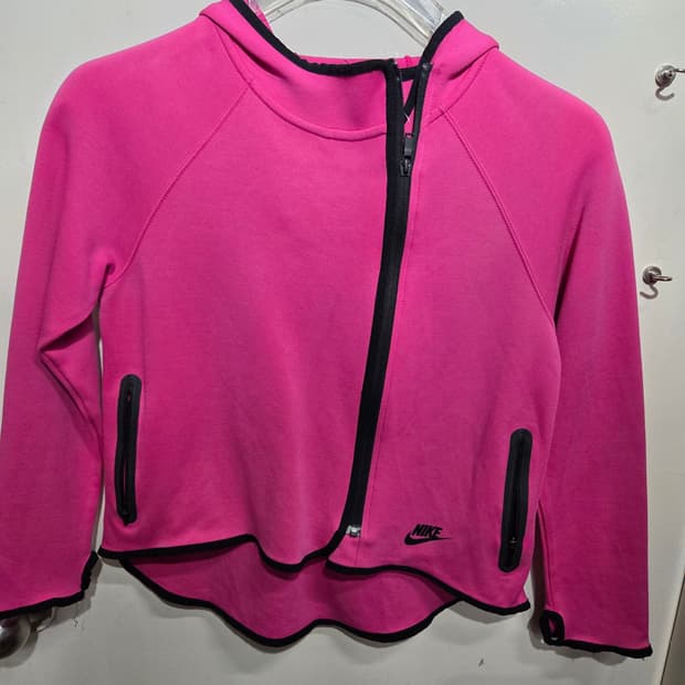 나이키 크롭후드집업