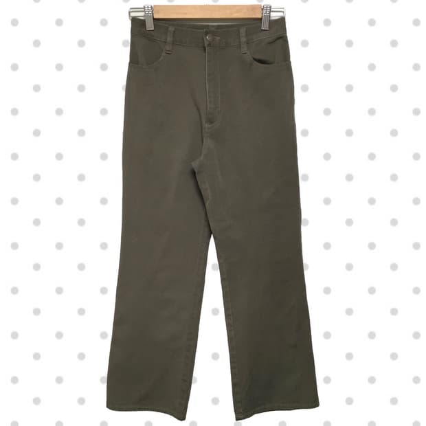 vintage stretch semi-bootcut pants khaki
