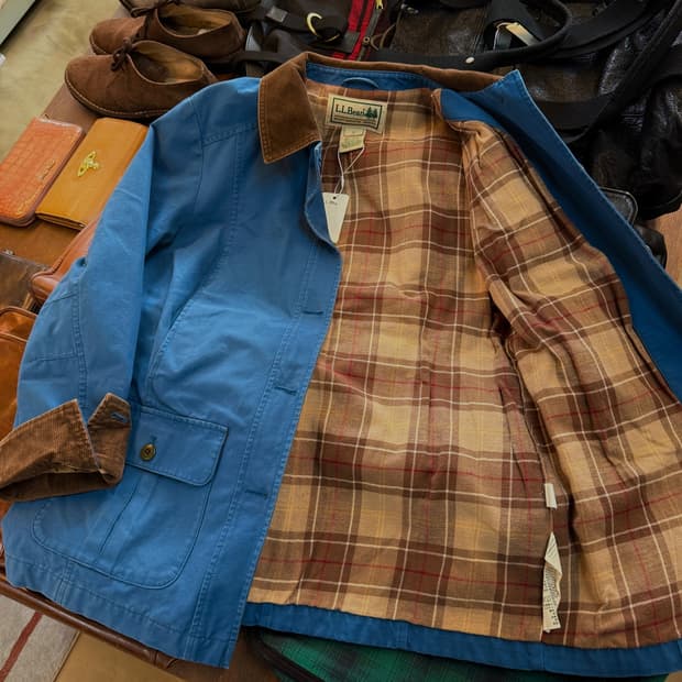 엘엘빈 블루 코듀로이 포인트 초어 자켓 S