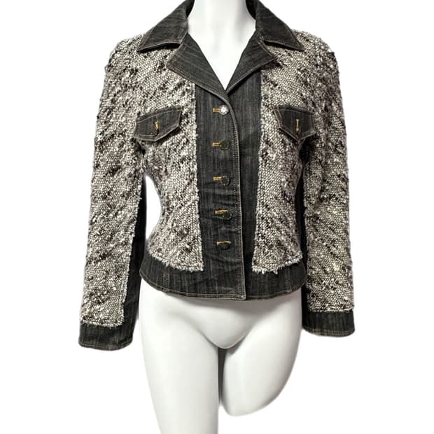 Cimoda 데님 트위드 자켓