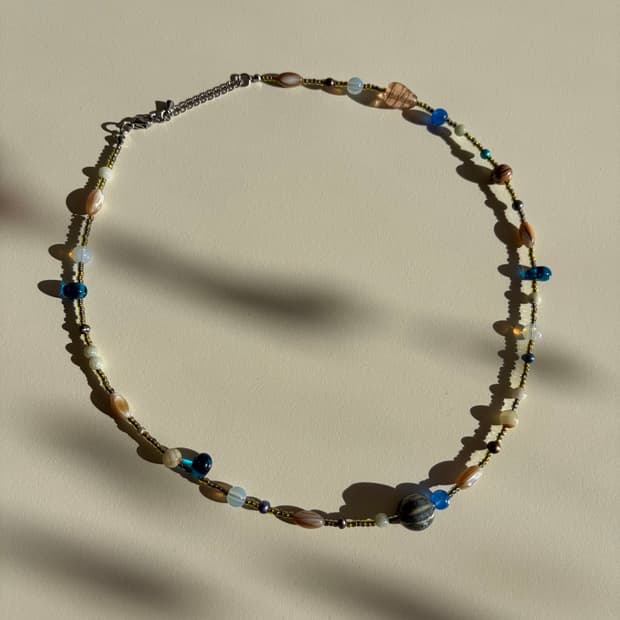 블루 보헤미안 목걸이