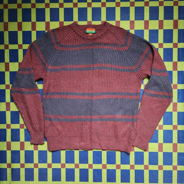90s USA메이드 컬러블록 스웨터