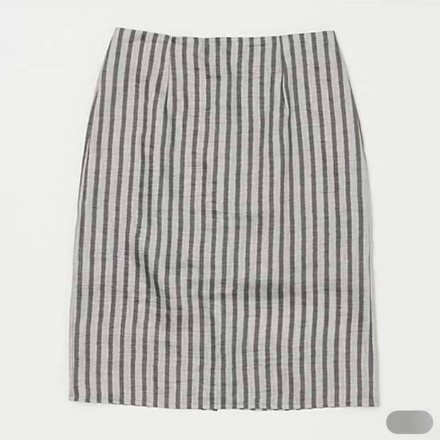 낫띵에브리띵 SIGNATURE STRIPE MIDI SKIRT