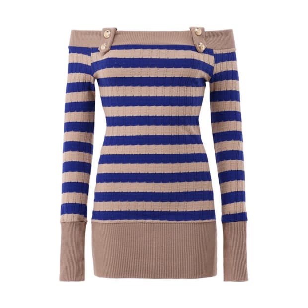 베이비메탈클럽 사샤 니트 미니드레스 블루