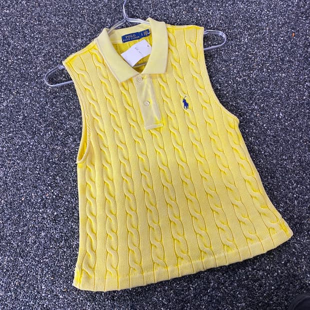 폴로 랄프로렌 꽈배기 슬리브리스 B3776