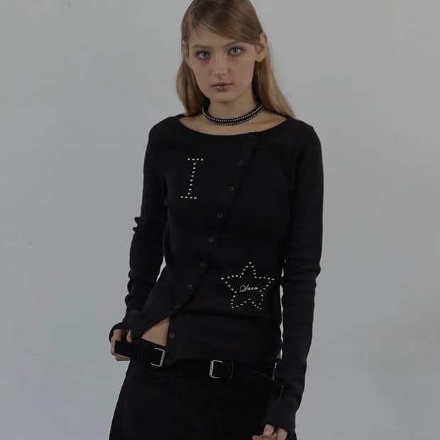 셋업이엑스이 STAR BUTTON TOP