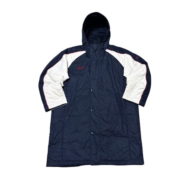 나이키 레드 빅스우시 경량 롱패딩