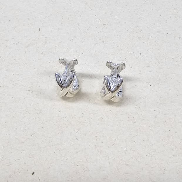 925silver 실버 원터치링 디자인 귀걸이