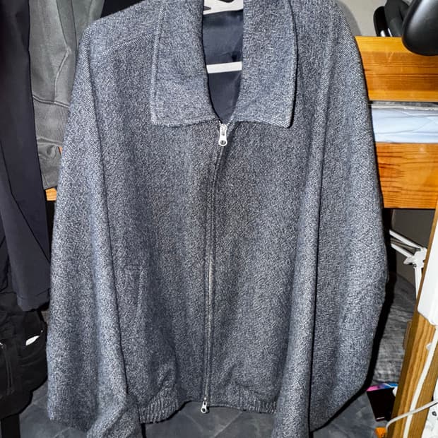 쿠어 버진 울 오버사이즈 짚업 블루종(멜란지네이비) M 판매합니다