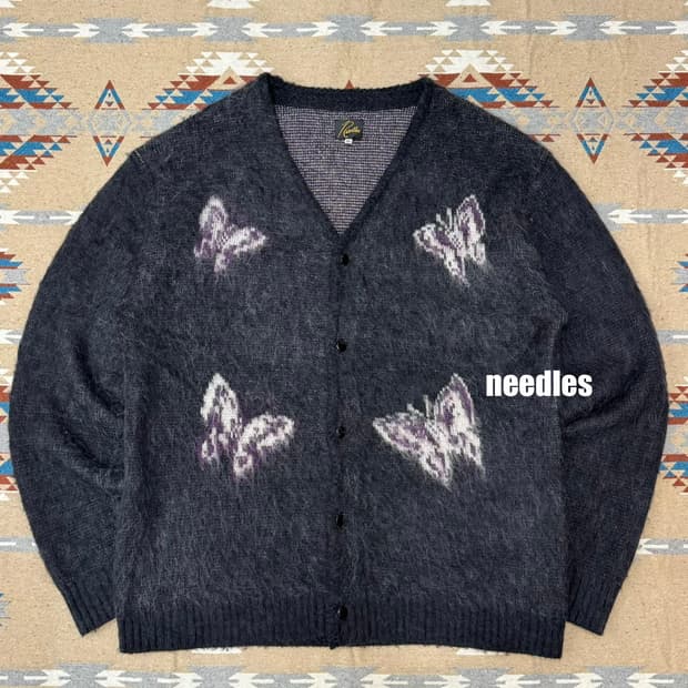 [XL] 니들스 빠삐옹 모헤어 가디건 차콜 