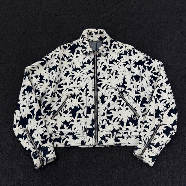 겐조 프린팅 코팅 데님 자켓