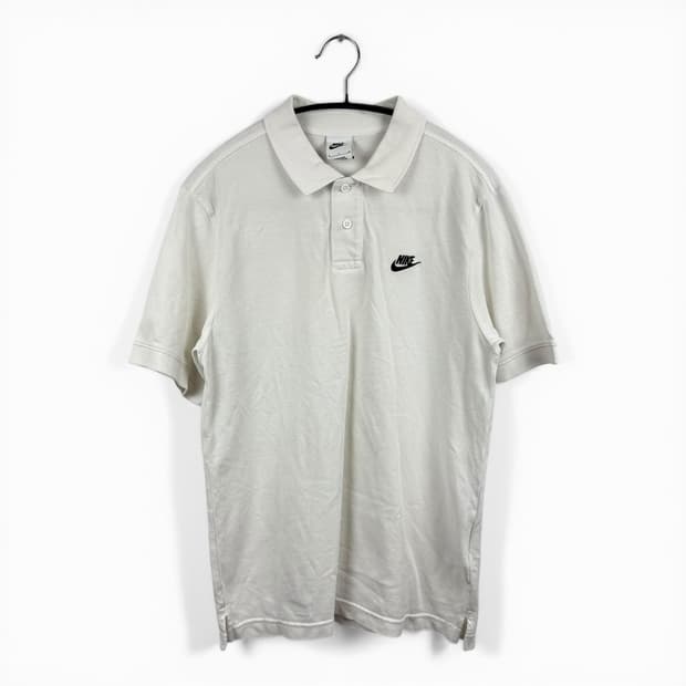 (S) 나이키 퓨추라 반팔 카라 티 화이트