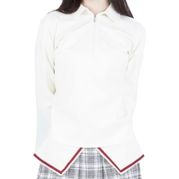 AW25 HALF ZIP SHIRT (IVORY)